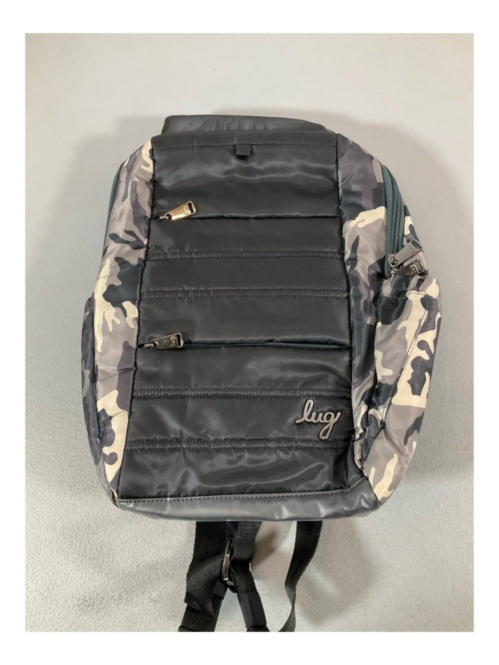 Lug Joy Hopper Unisex Color-Blocked Backpack - Camo Midnight/Black, Adjustable S